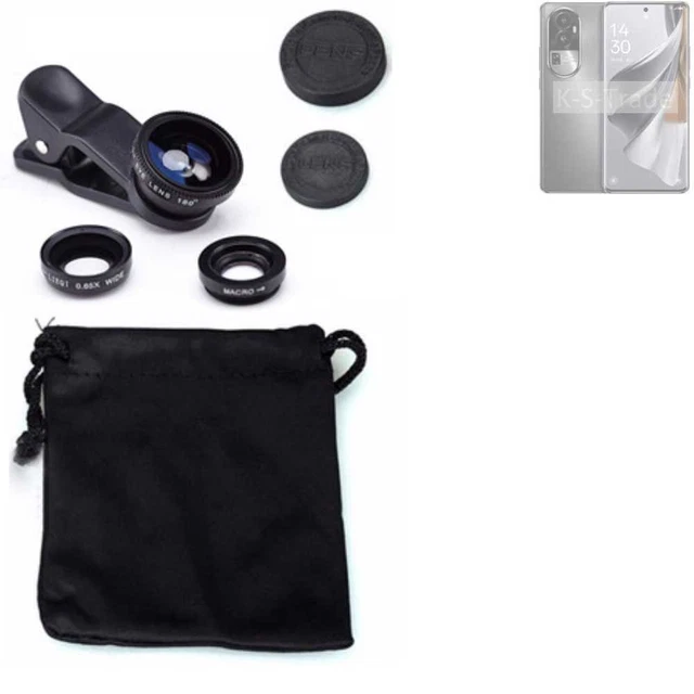 Pour Oppo Reno10 Pro Objectifs Smartphone Lentilles fisheye macro grand angle