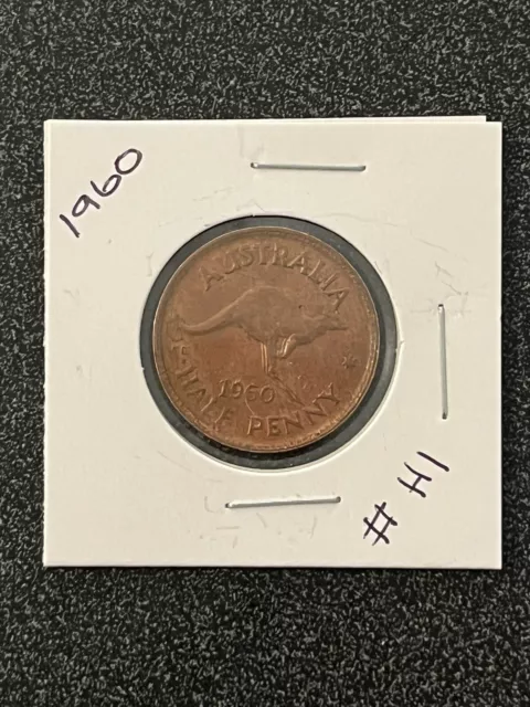 💃1960 Perth Australia Half Penny 💃Beautiful Coin Queen Elizabeth Ii #H1💃