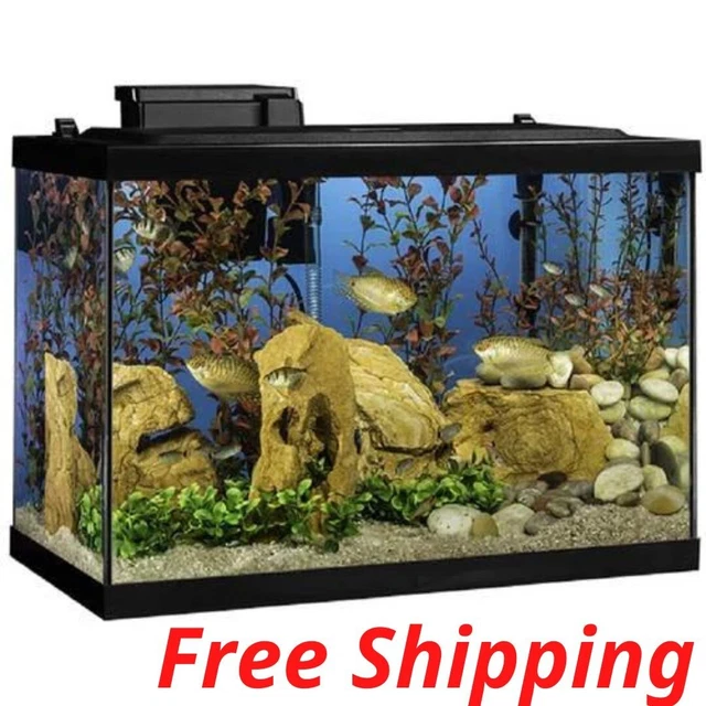 Tetra 20-Gallon LED Glass Aquarium Starter Kit with Filter, Heater & Plants