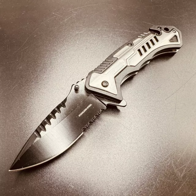 8.25" Tactical Spring Assisted Open Blade Folding EDC Pocket Knife Hunting