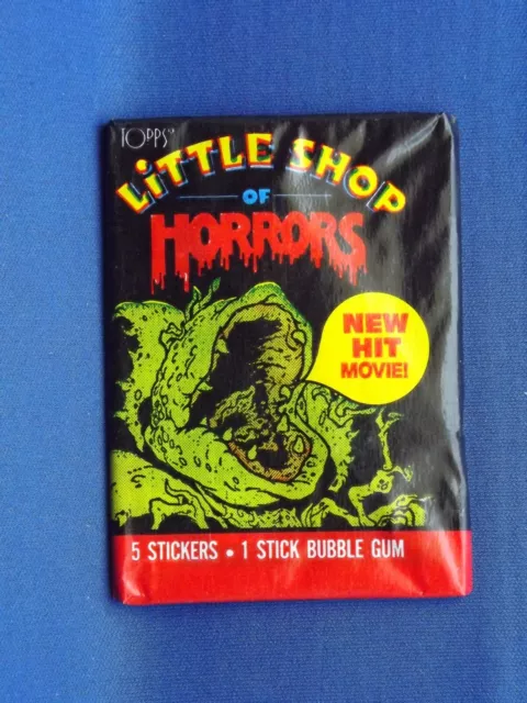 Topps Little Shop of Horrors 1 unopened pack of 5 stickers