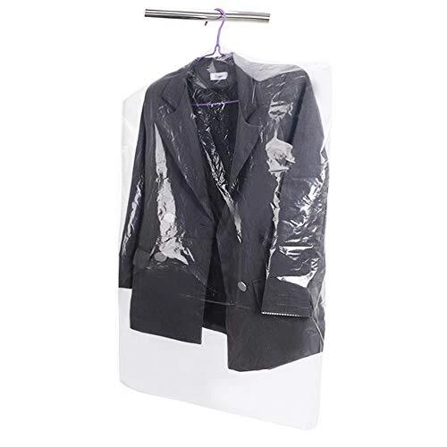 Clear Garment Bags Dustproof Protector Covers for Hanging Clothes Suits, 20 Pcs