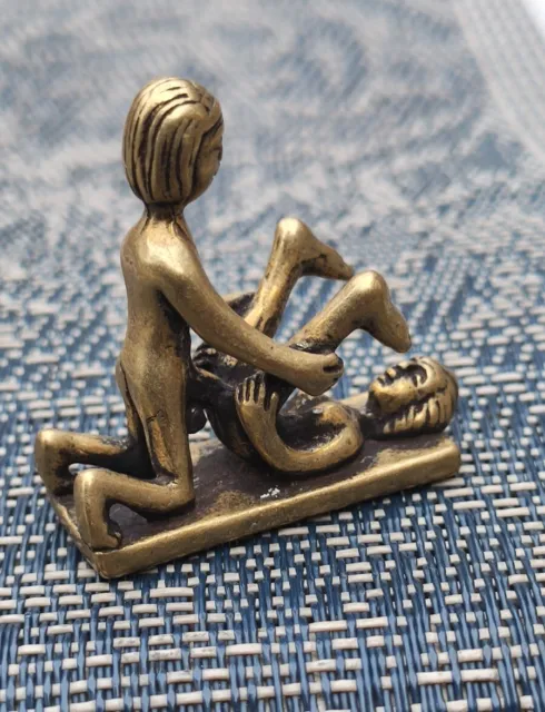 18+ Bronze Sculpture Nude miniature Art Sex Figurine Female male Sexual Erotic