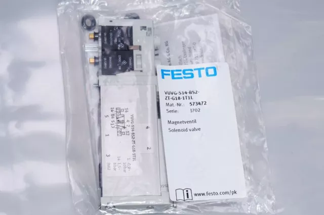 Festo Vuvg-s14-b52-zt-g18-1t1l 573472 Elettrovalvola Nuovo Conf. Orig.