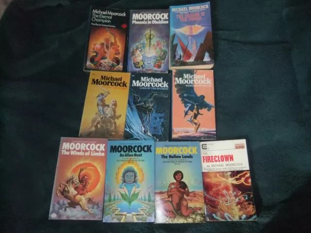 Vintage Science fiction/Fantasy paperback books by Michael Moorcock.
