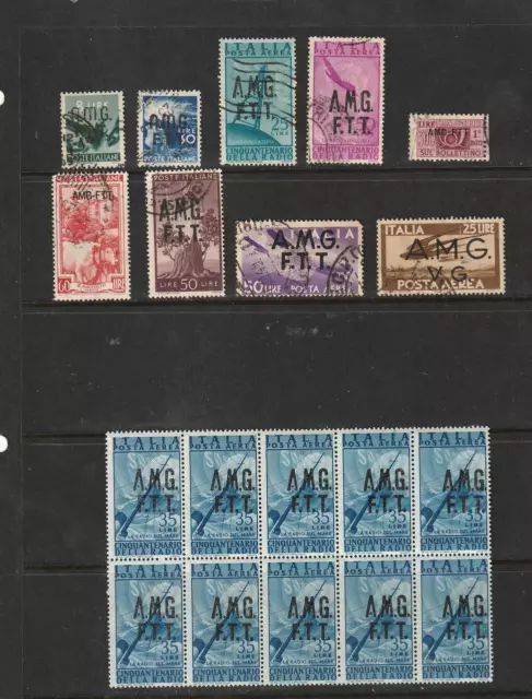 Italy - Trieste AMGFTT 1947-1951 Collection  19 stamps, Scott  Value  $175.00 +