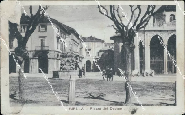 cn662 cartolina biella citta' piazza del duomo piemonte