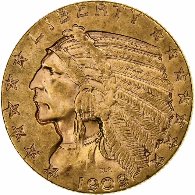 [#1211799] United States, $5, Half Eagle, Indian Head, 1909, Philadelphia, Gold,