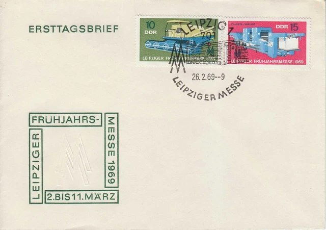 DDR MiNr.: 1448 / 1449  FDC Leipziger Frühjahrsmesse