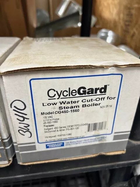 NEW Hydrolevel CG450-1560 CycleGard Low Water Cutoff For Steam Boilers