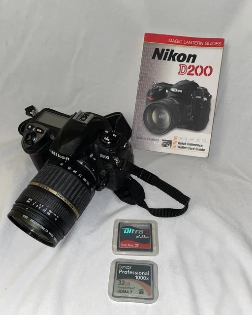 Nikon D200 10.2MP digital SLR camera body with Tamron 18-200 lens