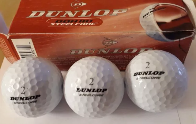 Dunlop 2  DDH 110 Steelcore Distance  Golf Balls pack of 3 *NEW/UNUSED* boxed