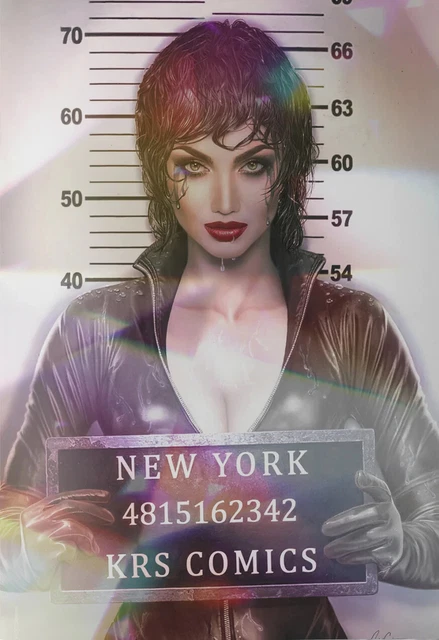 Catwoman #47 Natali Sanders Nycc Foil Variant Nm Unread Adam Hughes Homage
