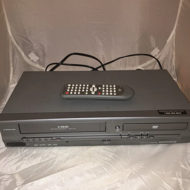 MAGNAVOX DVD/VCR COMBO Player 4HEAD HIFI VHS Recorder Remote MWD2205
