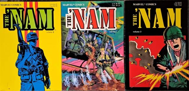 The 'Nam Marvel Comics TPB Volumes 1,2,3 Nice Copies 1987 Trade Paperback