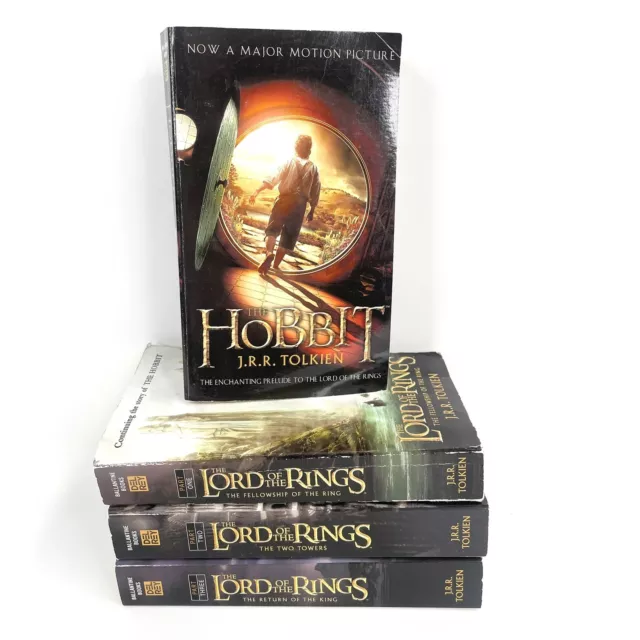 The Lord Of The Rings Trilogy Paperback Book Set Includes The Hobbit JRR Tolkien