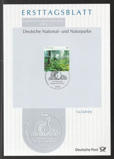 BRD Ersttagsblatt Deutsche National- und Naturparks Felsbrocken ETB 12-05