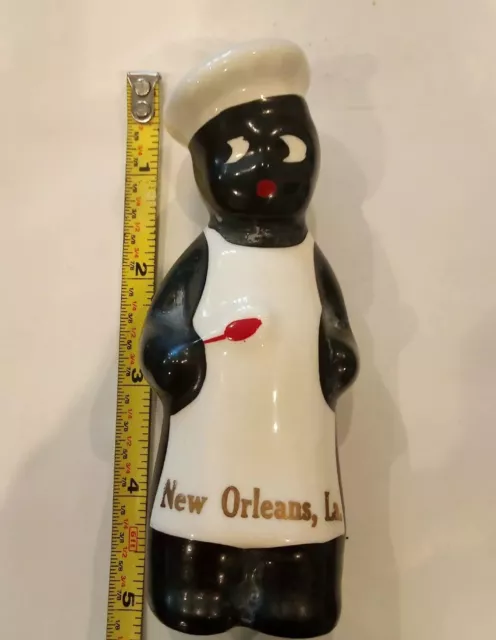 Vintage Hand Paint New Orleans Salt Pepper Shaker Chef