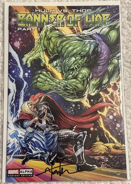 Hulk vs. Thor: Banner of War Alpha 1  Signed By Tyler Kirkham W/ COA Exclusive