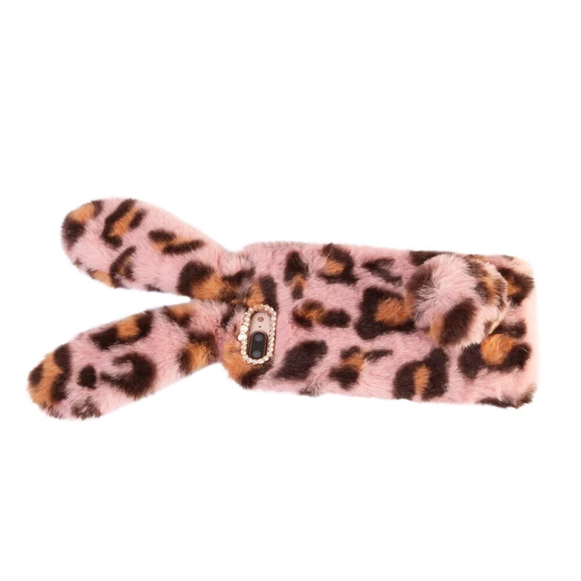 Peluche Lapin Téléphone Cas De Mode Strass Hiver Garder Chaud 9