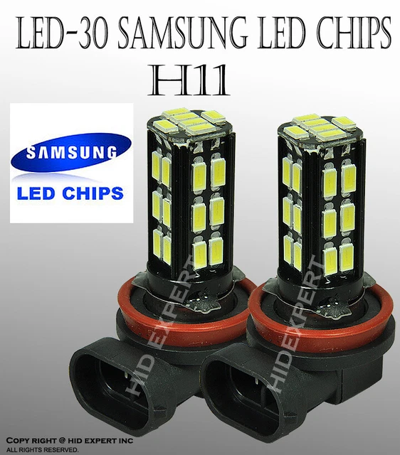 Samsung H11 6000K 30 SMD Replace Halogen to LED High Power Fog Light Bulb F624