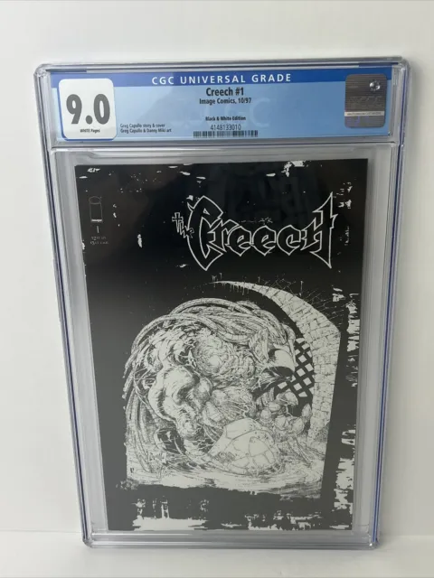 Creech #1 Graded CGC 9.0 White Pages Black & White Variant Image Comics 1997