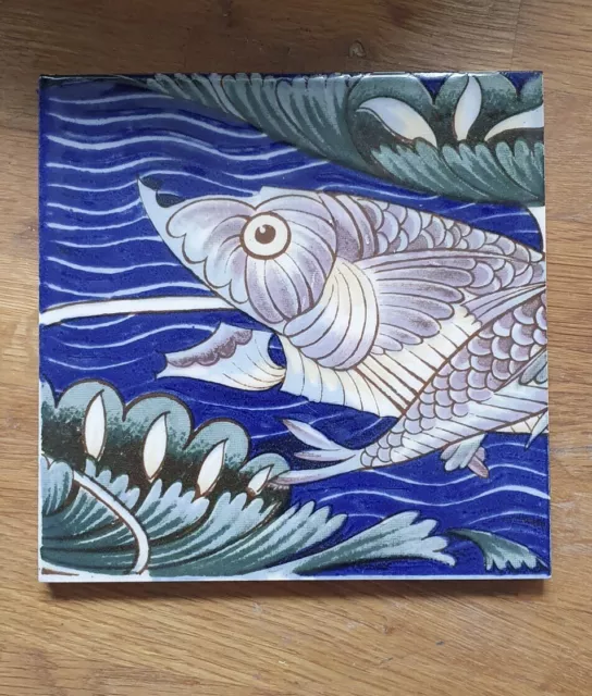 William de Morgan Design Ceramic tile - Persian fish Pattern - X15+ Available