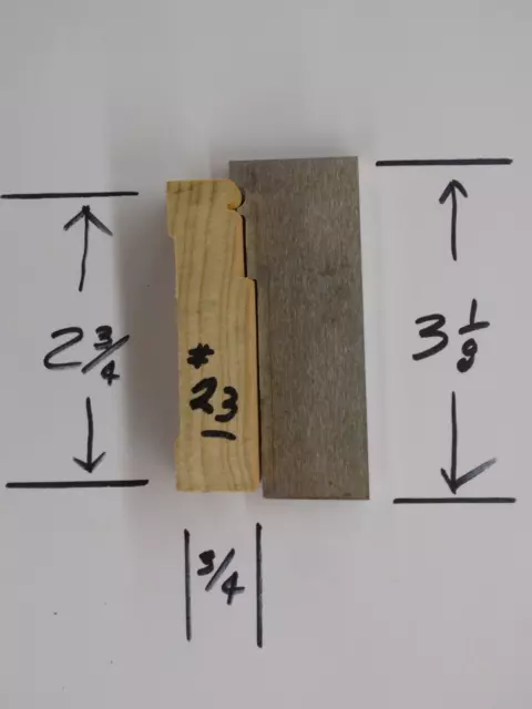 Shaper / Molder Custom Corrugated Back / CB Knives For 3/4" x 2 3/4" Casing