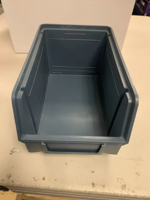 10 x Used durable plastic picking bins - grey