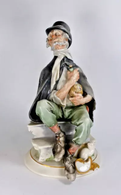 Capodimonte Giuseppe Cappe Figure "The Great Drinker" - Perfect