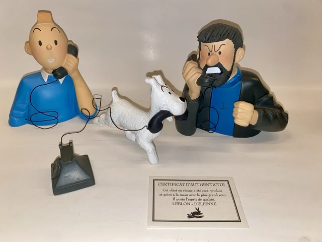 Tintin - Statuette Leblon-Delienne 7a - Milou lèche Tintin