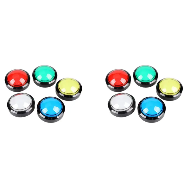 10X Arcade Buttons 60mm Dome 2.36 Inch LED Push Button with Micro-Switch fo U6X2