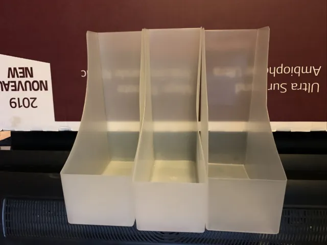 One Clear Plastic Desk/Shelf Magazine Holders File/Folder Storage