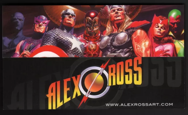 Alex Ross SDCC EXCLUSIVE Avengers Marvel Comic Art Promo Bookmark Thor Iron Man