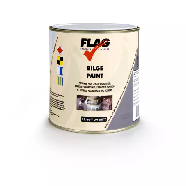 Flag Bilge & Locker Paint  | 1 Litre, 2.5 & 5 Litres  |  Off White & Light Grey