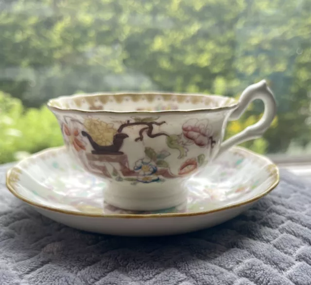 Regency /Victorian c. 1840 Minton Chinese Tree Pattern Cup And Saucer