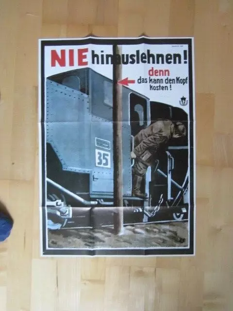 Faksimile Plakat N Reichsbahn Plakat Nicht Hinauslehnen