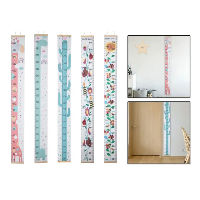 Wall Decals Baby Growth Chart Measure Scale Kids Height Ruler for Bedroom