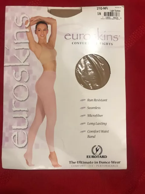 Euroskins Convertible Tights~ Light Suntan Size S/M ~Style 210-Nr