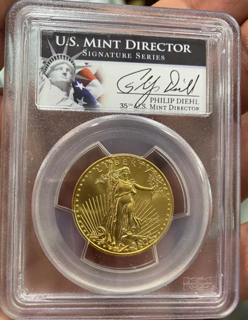 2013 Philip Diehl Mint Director Series 1/2 oz American Gold Eagle PCGS MS70