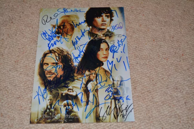 HERR DER RINGE 23x autographe signé 20x30 cm en personne LEE, WOOD, BLOOM, LOTR