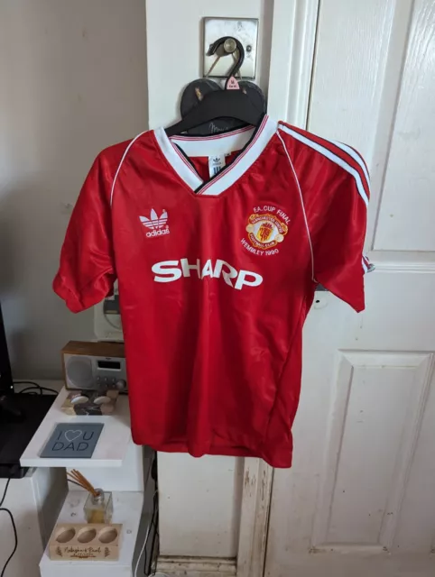 Manchester United Football Shirt Fa Cup Final 1990 Size M