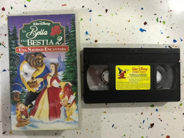 La Bella Y La Bestia 2 Vhs Cinta Tape Una Navidad Encantada Disney