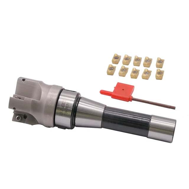 R8 FMB22 Arbor 400R 50MM Face End Mill Shell Cutter 10Pc APMT1604 Carbide Insert