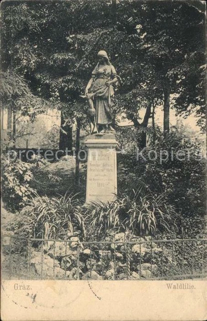 71543672 Graz_Steiermark Waldlilie Denkmal im Stadtpark Graz_Steiermark