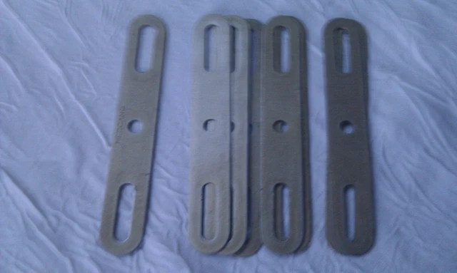 Lot De 2 Bandes Coudées Meccano 140x12mm - Métal Zingué, 1x11x1 Trous, Référence 48 D