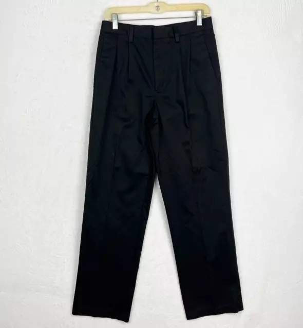 DOCKERS MENS PANTS Size 30 x 32 Black Gray Chino Khakis Dress Straight ...