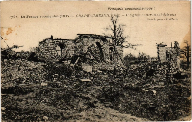 CPA MILITAIRE La France reconquise-Crapeaumesnil-L'Eglise entierement (316131)