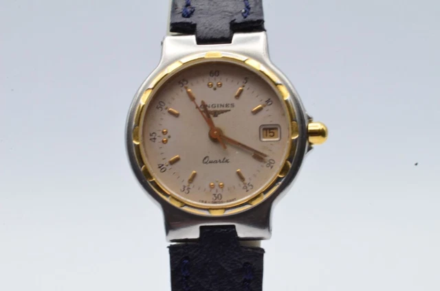 Longines Conquest Donna Orologio Quarzo Acciaio/Oro 25MM Vintage da Polso Raro