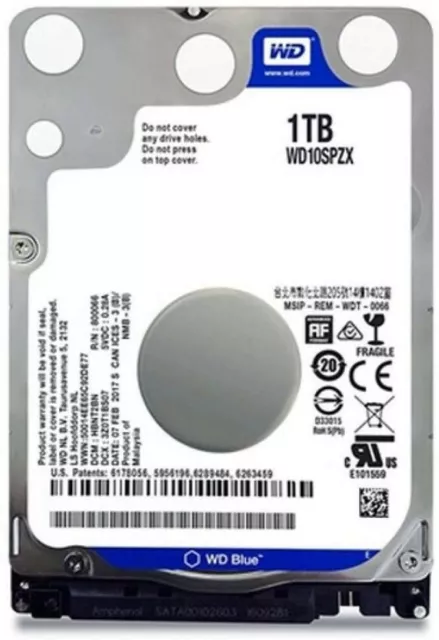 Western Digital Festplatte WD10SPZX |  1 TB | 2,5 Zoll | SATA III | 5400rpm